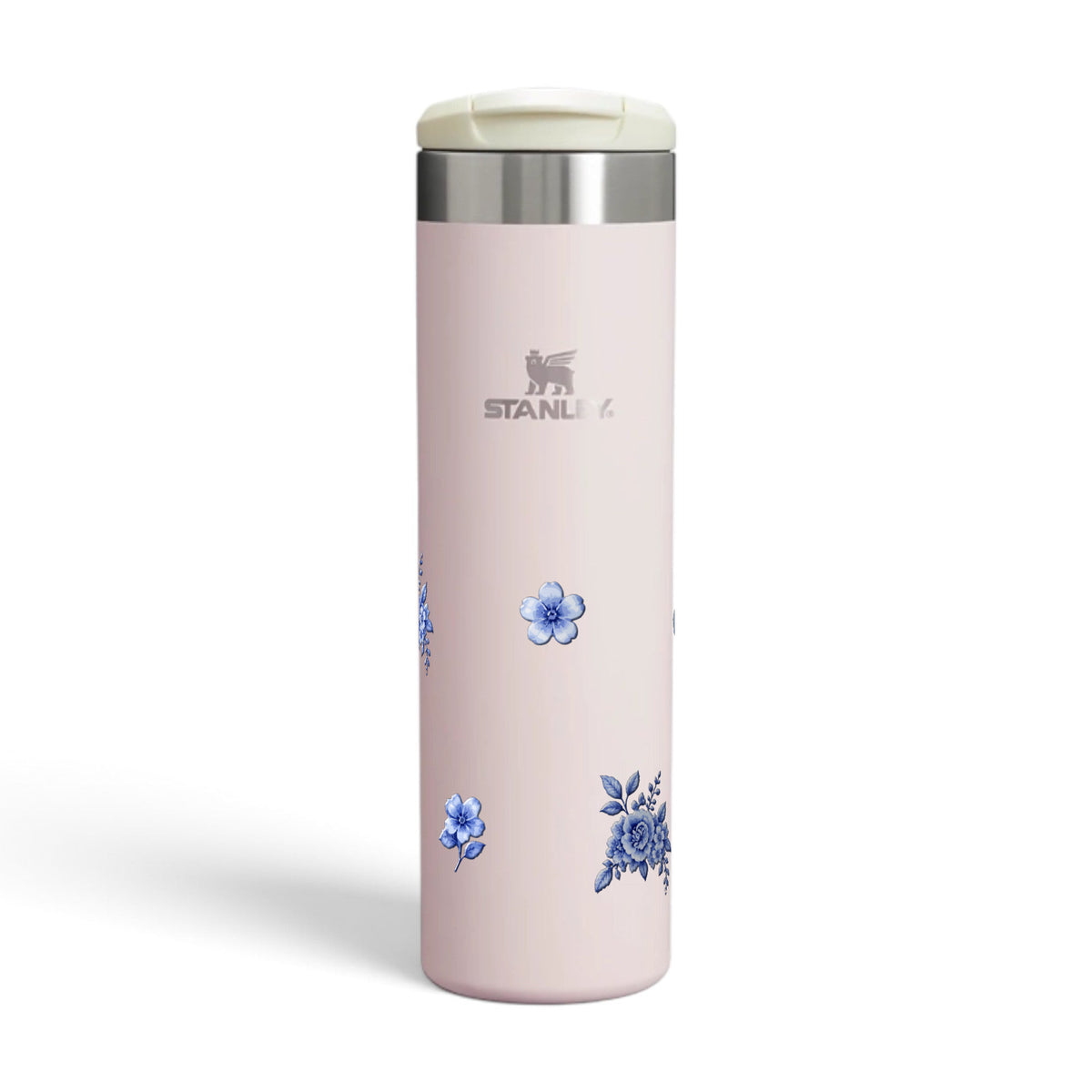 Garrafa Térmica Stanley Aerolight Transit 591ml Jardim Azul Rose Quartzo