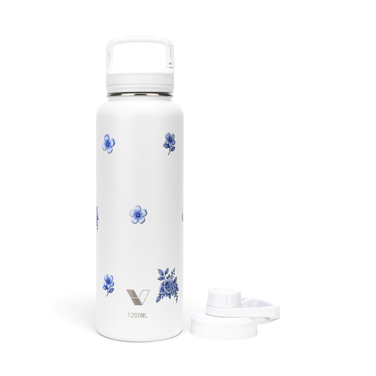 Garrafa Térmica Versity ColdKeeper 1200ml Jardim Azul Branca