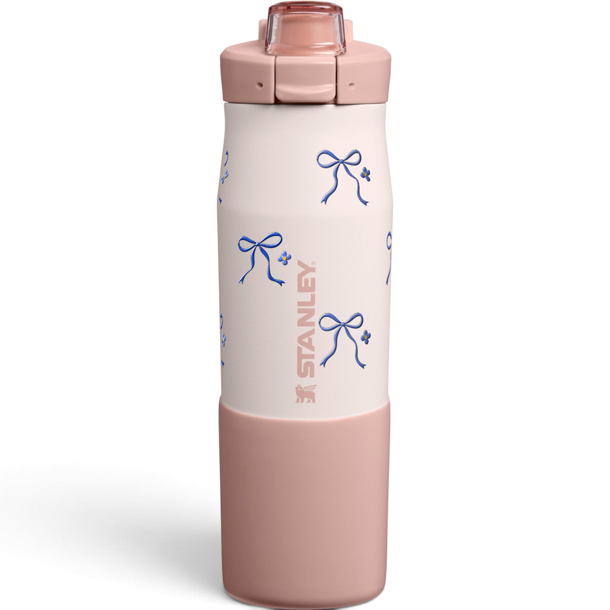 Garrafa Térmica Stanley Vitalize Tempo 710ml Laço Leve Rose Quartz