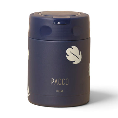 Pote Térmico PACCO FoodJar 350ml Folhas Creme Marinho