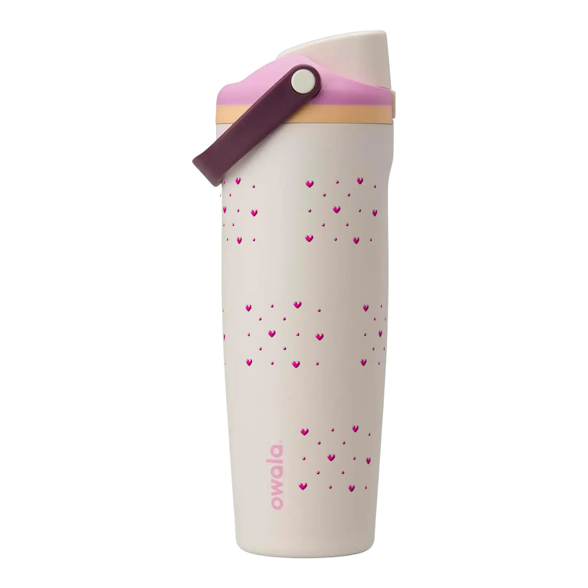 Garrafa Térmica Owala FreeSip Sway 887ml Corações Rosa Daybreak