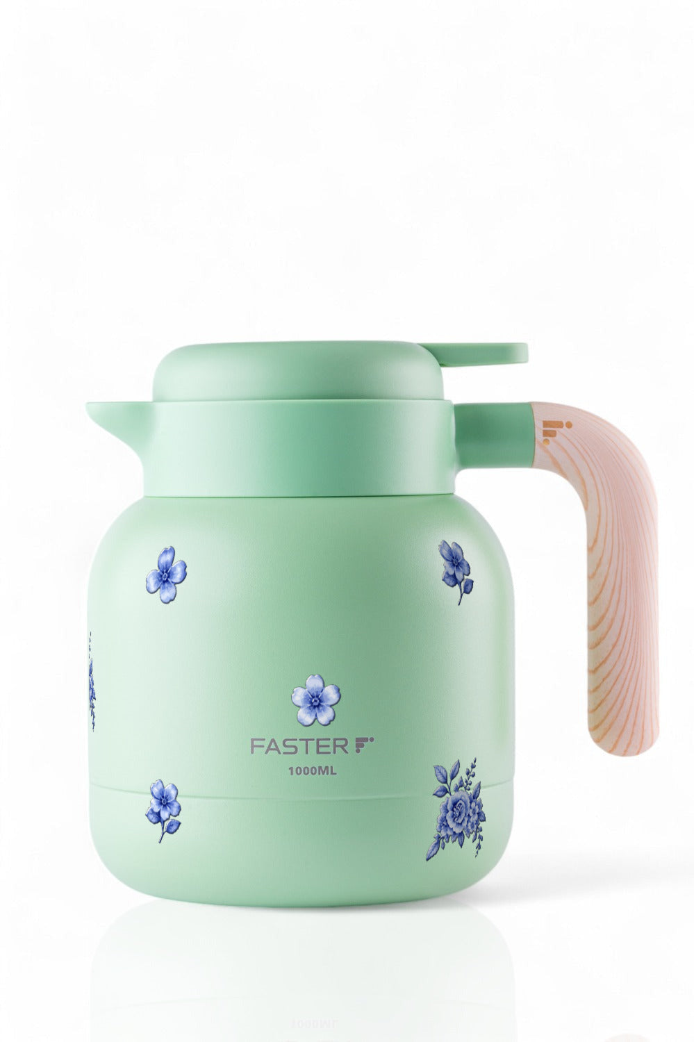 Garrafa de Café Expresso Faster 1000ml Jardim Azul Menta