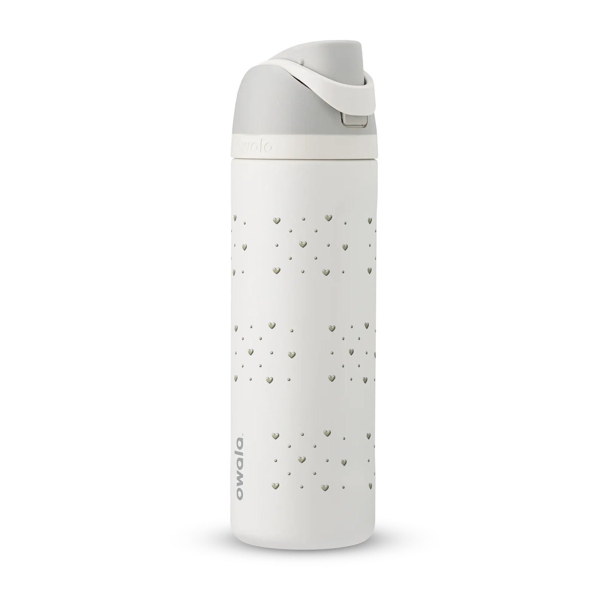 Garrafa Térmica Owala FreeSip 710ml Corações Sálvia White Marshmallow