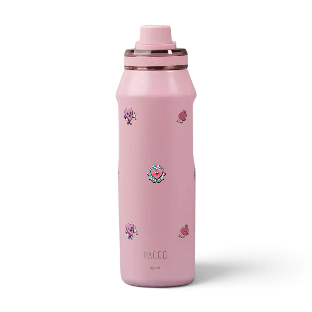 Garrafa Térmica PACCO Vyta 950ml Corações Sweet Rose