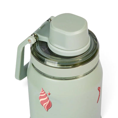 Garrafa Térmica PACCO Vyta 350ml Ocean Blush Aqua Grey, detalhe da tampa