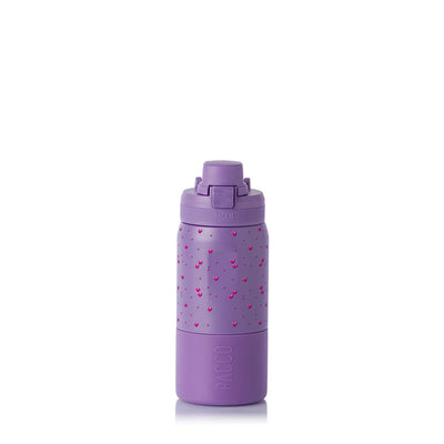 Garrafa Térmica PACCO Nexa 440ml Corações Rosa Purple Haze, frente