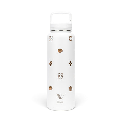 Garrafa Térmica Versity ColdKeeper 1200ml Coffee Branca, frente