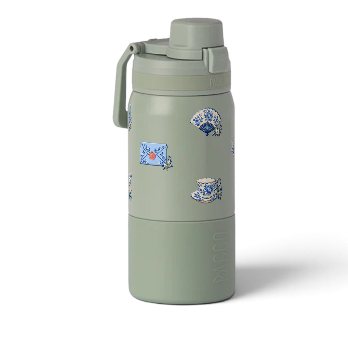 Garrafa Térmica PACCO Nexa 440ml Porcelana Azul Aqua Grey, frente