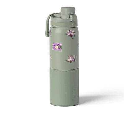 Garrafa Térmica PACCO Nexa 600ml Lavanda Botânica Aqua Grey, frente