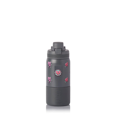 Garrafa Térmica PACCO Nexa 440ml Corações CINZA, frente
