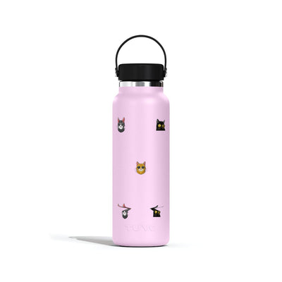 Garrafa Térmica Tuyo 1200ml Gatos de Óculos Lilás, frente