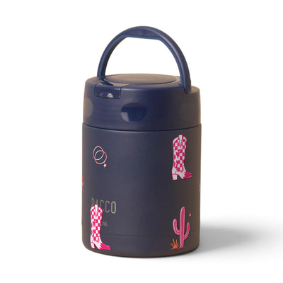 Pote Térmico PACCO FoodJar 350ml Country Rosa Marinho, frente