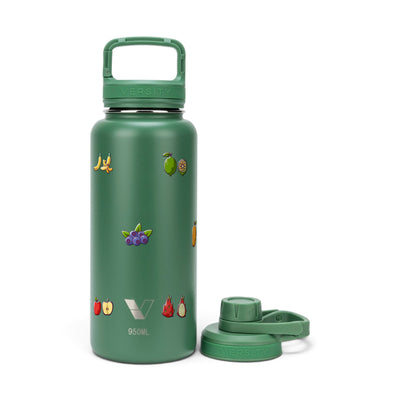 Garrafa Térmica Versity ColdKeeper 950ml Frutas Verde, frente