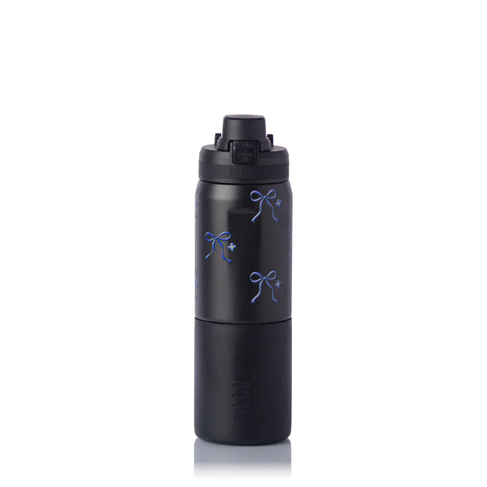 Garrafa Térmica PACCO Nexa 600ml Laço Leve PRETO, frente
