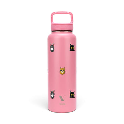 Garrafa Térmica Versity ColdKeeper 1200ml Gatos de Óculos Rosa Chiclete, frente