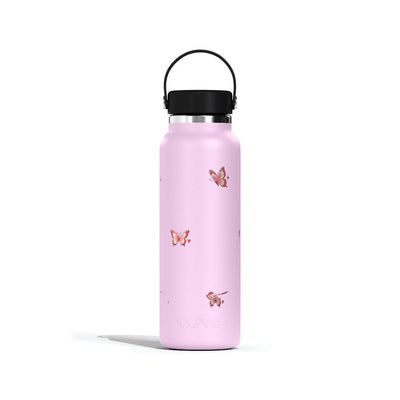 Garrafa Térmica Tuyo 1200ml Rosé Butterfly Lilás, frente
