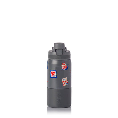 Garrafa Térmica PACCO Nexa 440ml Clube das Cartas CINZA, frente