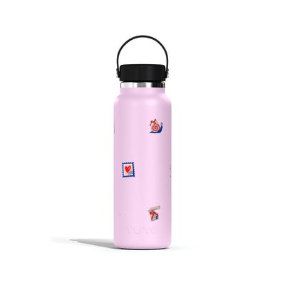 Garrafa Térmica Tuyo 1200ml Clube das Cartas Lilás, frente