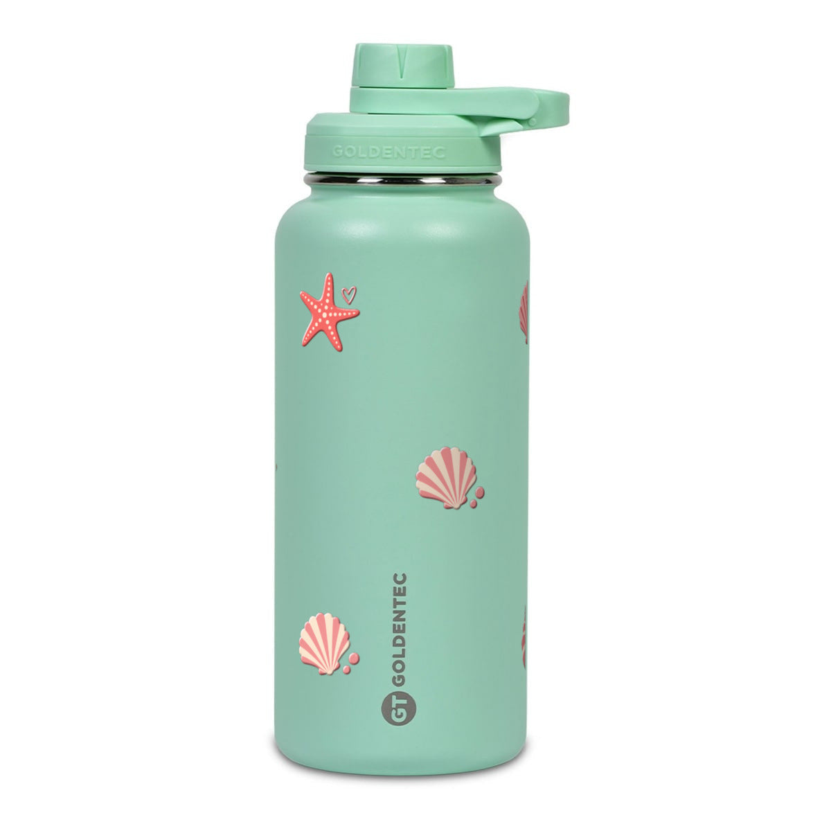 Garrafa Térmica Goldentec 1000ml Ocean Blush Verde Menta, frente