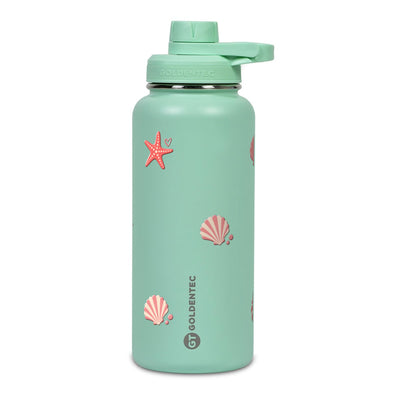 Garrafa Térmica Goldentec 1000ml Ocean Blush Verde Menta, frente
