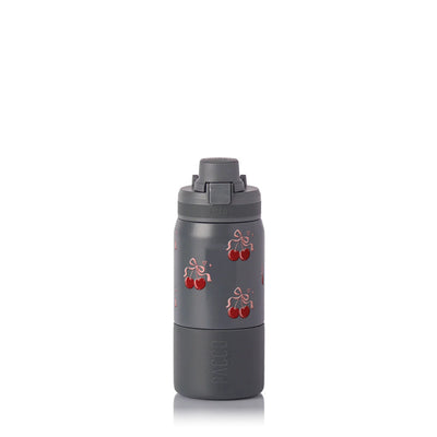 Garrafa Térmica PACCO Nexa 440ml Cereja Pop CINZA, frente