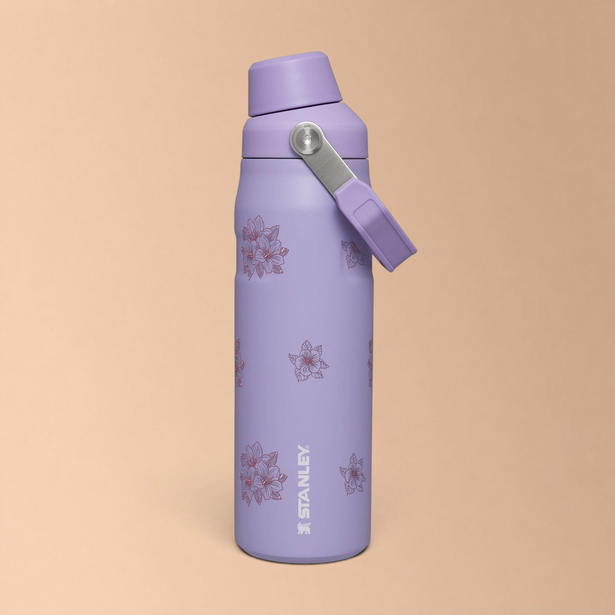 Garrafa Térmica Stanley Aerolight Fast Flow 710ml Floral Rosa Lavender, frente