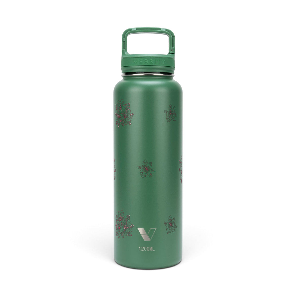 Garrafa Térmica Versity ColdKeeper 1200ml Floral Rosa Verde, frente