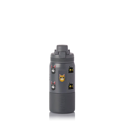 Garrafa Térmica PACCO Nexa 440ml Gatos de Óculos CINZA, frente