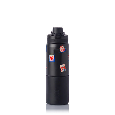 Garrafa Térmica PACCO Nexa 600ml Clube das Cartas PRETO, frente