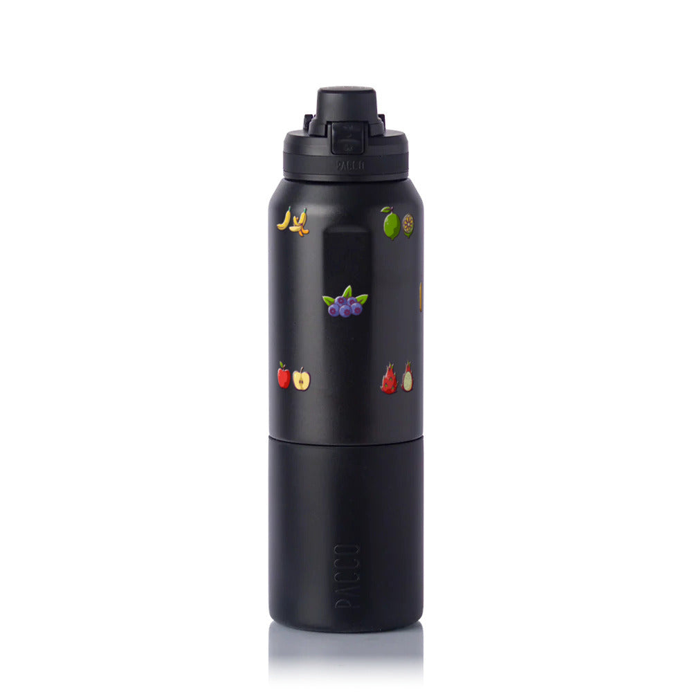 Garrafa Térmica PACCO Nexa 1000ml Frutas Preto, frente