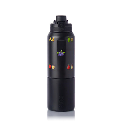 Garrafa Térmica PACCO Nexa 1000ml Frutas Preto, frente