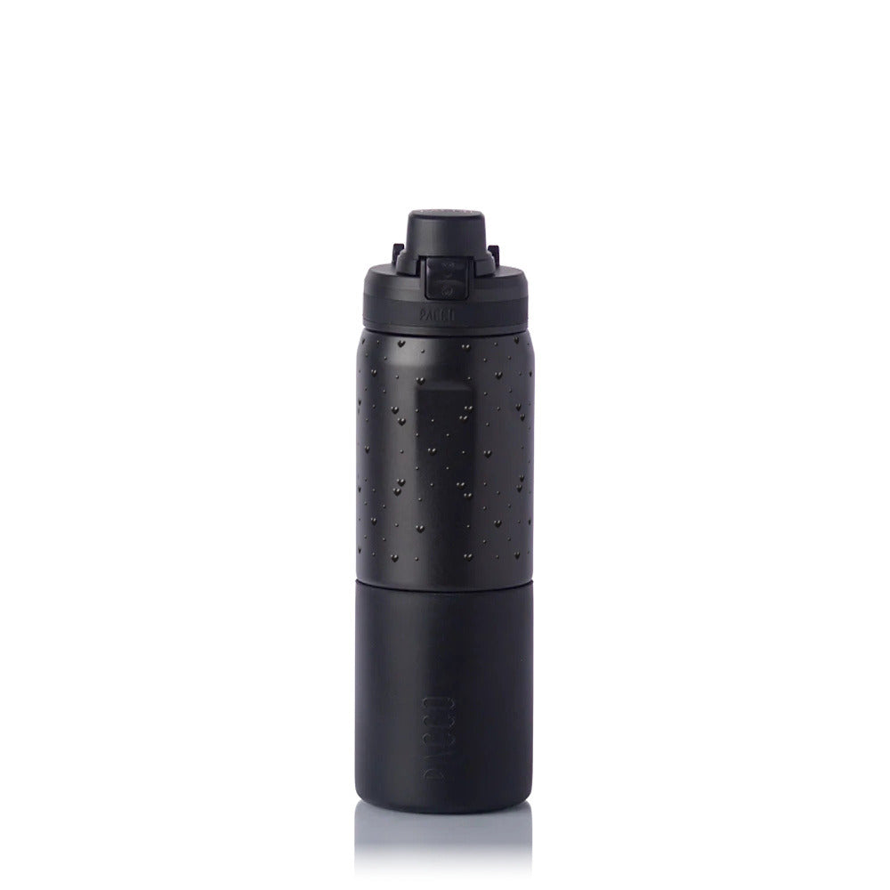 Garrafa Térmica PACCO Nexa 600ml Corações Preta PRETO, frente
