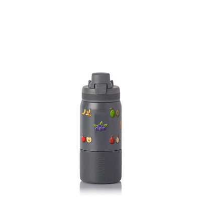 Garrafa Térmica PACCO Nexa 440ml Frutas CINZA, frente