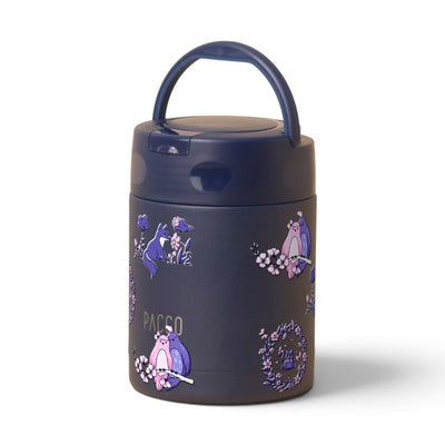 Pote Térmico PACCO FoodJar 350ml Natureza Lilás Marinho, frente