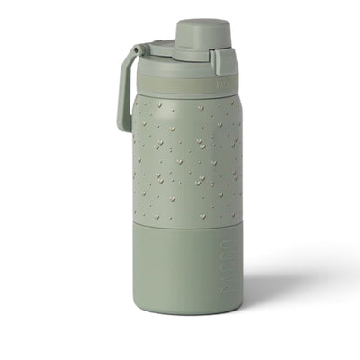 Garrafa Térmica PACCO Nexa 440ml Corações Sálvia Aqua Grey, frente
