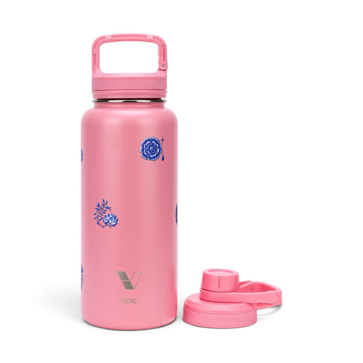 Garrafa Térmica Versity ColdKeeper 950ml Porcelana de Coalas Rosa Chiclete, frente