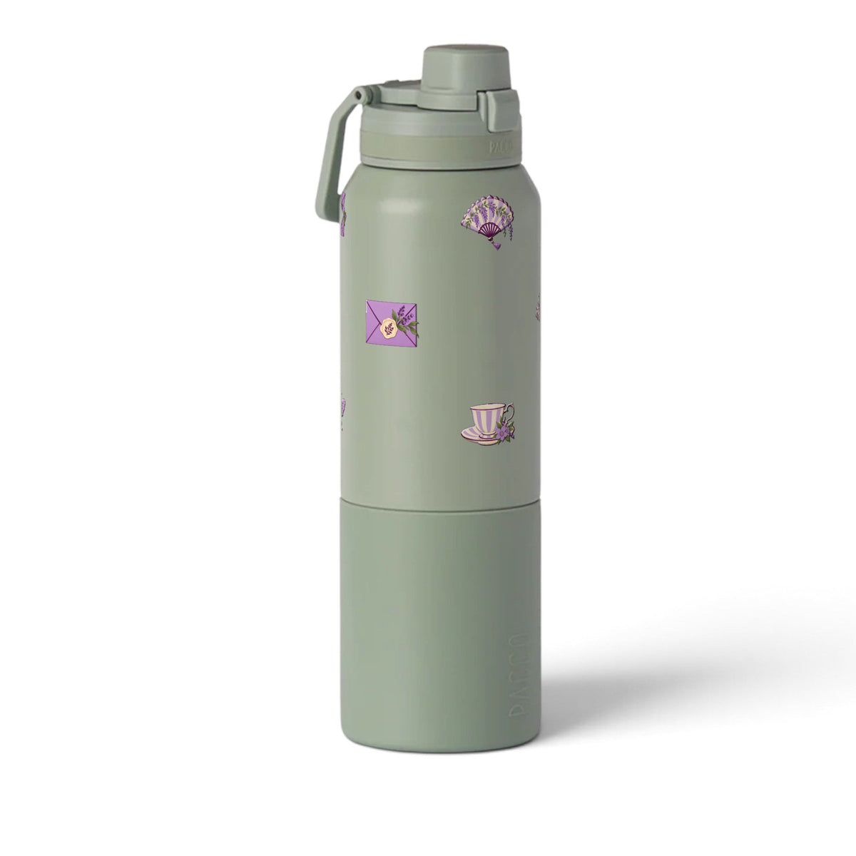 Garrafa Térmica PACCO Nexa 1000ml Lavanda Botânica Aqua Grey, frente