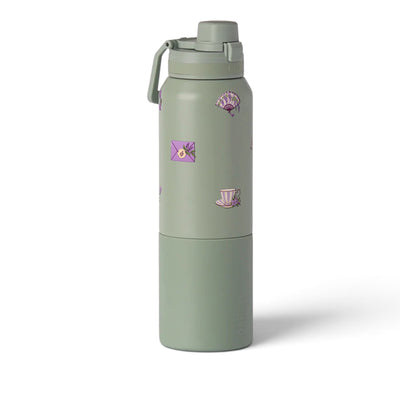 Garrafa Térmica PACCO Nexa 1000ml Lavanda Botânica Aqua Grey, frente