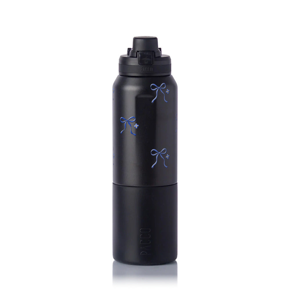 Garrafa Térmica PACCO Nexa 1000ml Laço Leve Preto, frente
