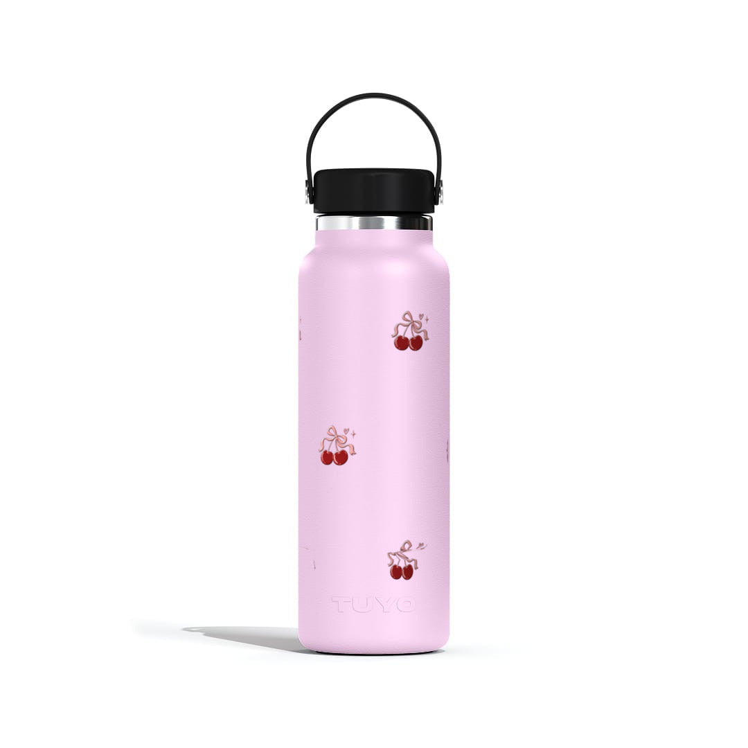 Garrafa Térmica Tuyo 1200ml Cereja Pop Lilás, frente