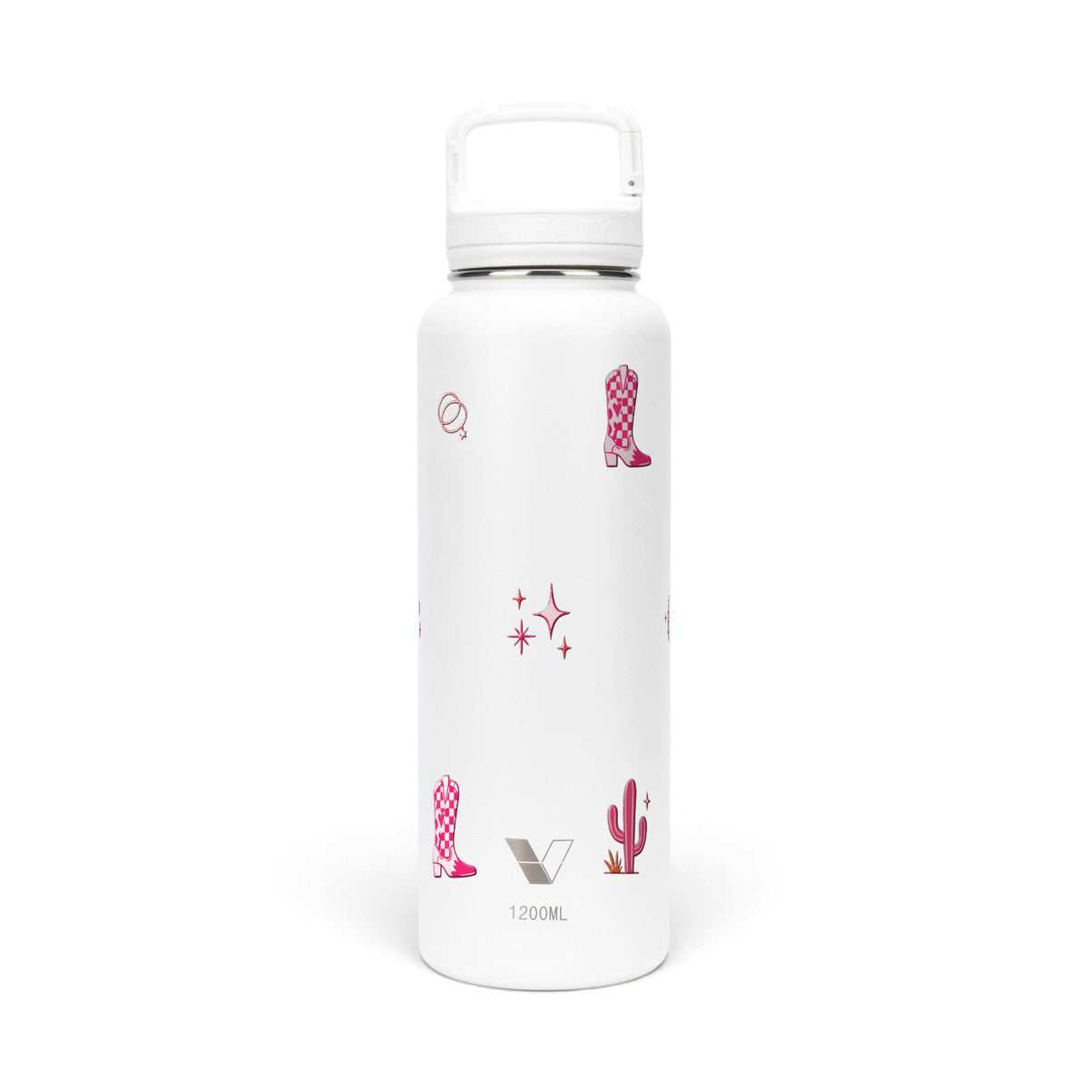 Garrafa Térmica Versity ColdKeeper 1200ml Country Rosa Branca, frente
