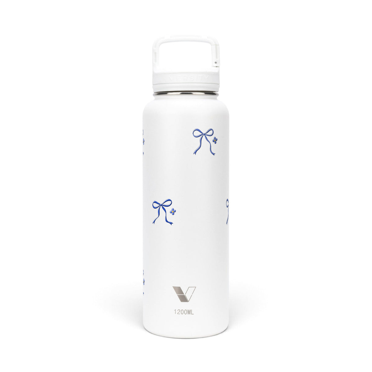 Garrafa Térmica Versity ColdKeeper 1200ml Laço Leve Branca, frente