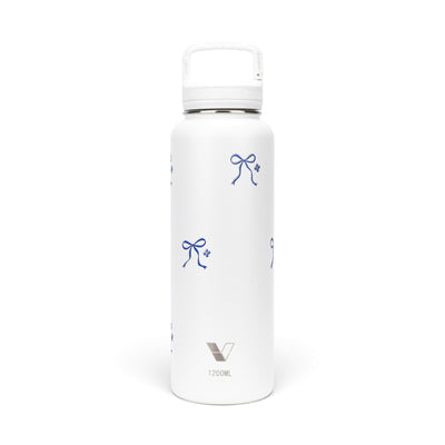 Garrafa Térmica Versity ColdKeeper 1200ml Laço Leve Branca, frente