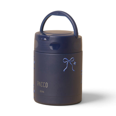 Pote Térmico PACCO FoodJar 350ml Laço Leve Marinho, frente