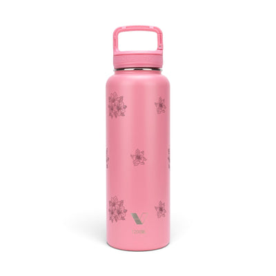 Garrafa Térmica Versity ColdKeeper 1200ml Floral Rosa Rosa Chiclete, frente