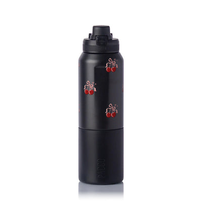 Garrafa Térmica PACCO Nexa 1000ml Cereja Pop Preto, frente