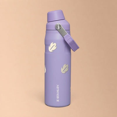 Garrafa Térmica Stanley Aerolight Fast Flow 710ml Folhas Creme Lavender, frente