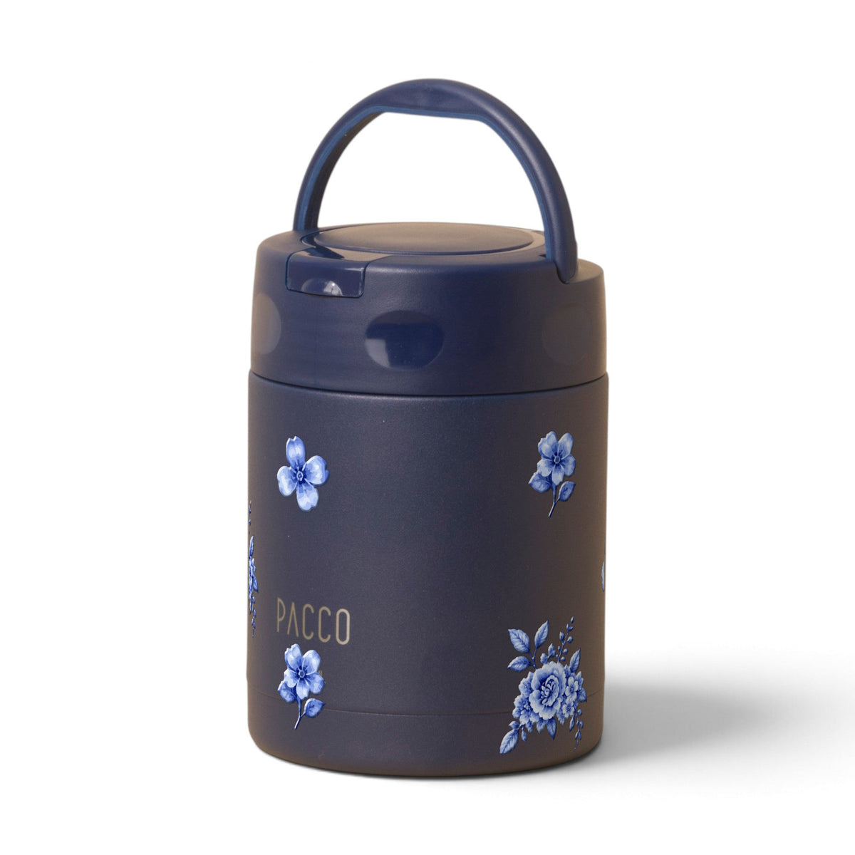 Pote Térmico PACCO FoodJar 350ml Jardim Azul Marinho, frente