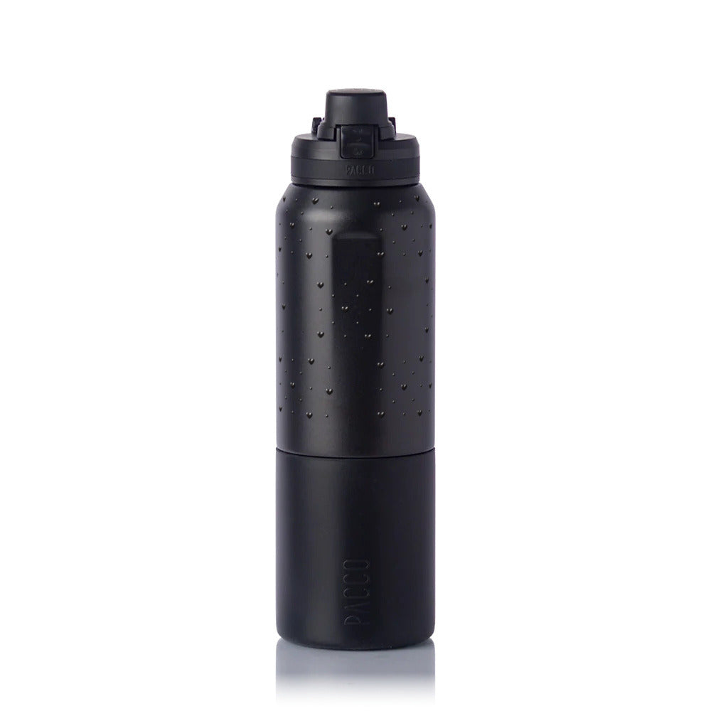 Garrafa Térmica PACCO Nexa 1000ml Corações Preta Preto, frente