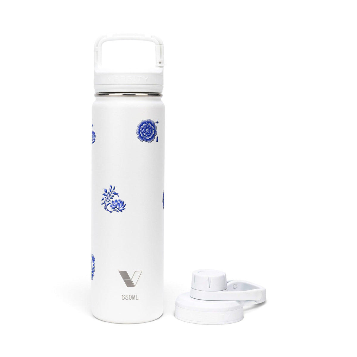 Garrafa Térmica Versity ColdKeeper 650ml Porcelana de Coalas Branca, kit